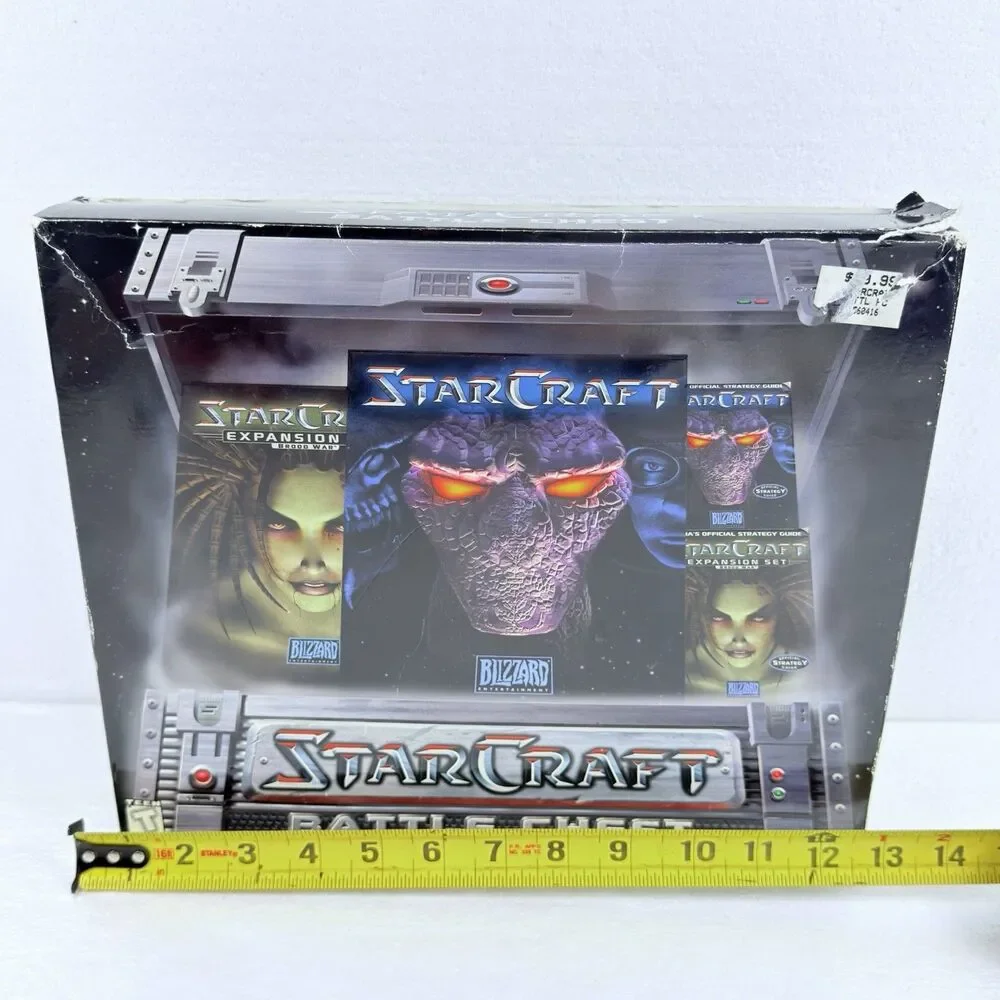 StarCraft Battle Chest PC Big Box Vintage Game With Expansion Brood War Manuals